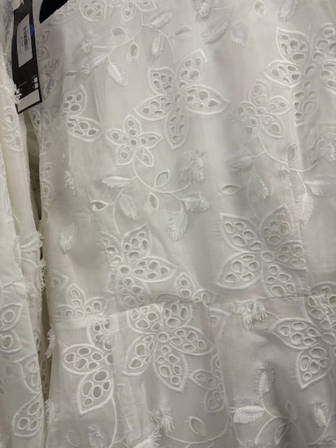 White organza eyelet