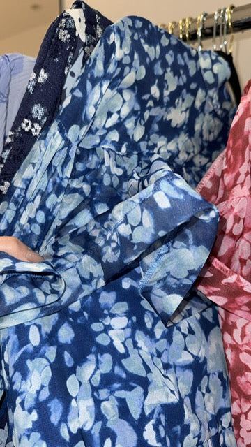 Blue ruffle tiers $250