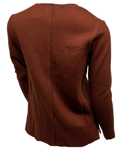 Brown Wool Wrap Jacket