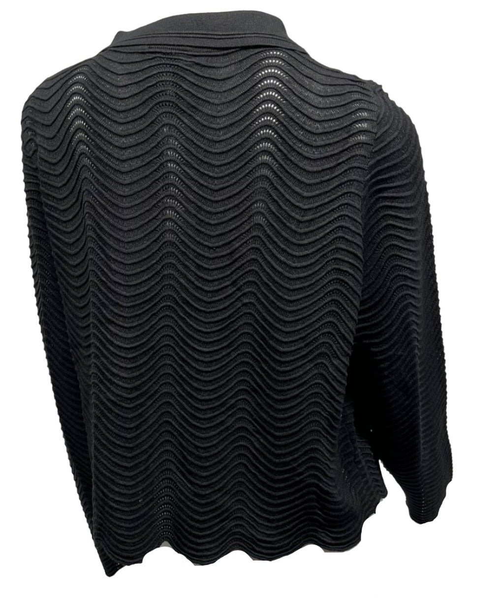 Black "Wave" Top