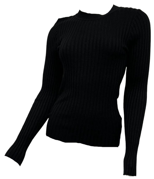 Black Basic Knit Top