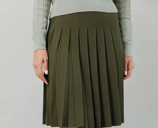 Basil Knit Pleated Skirt