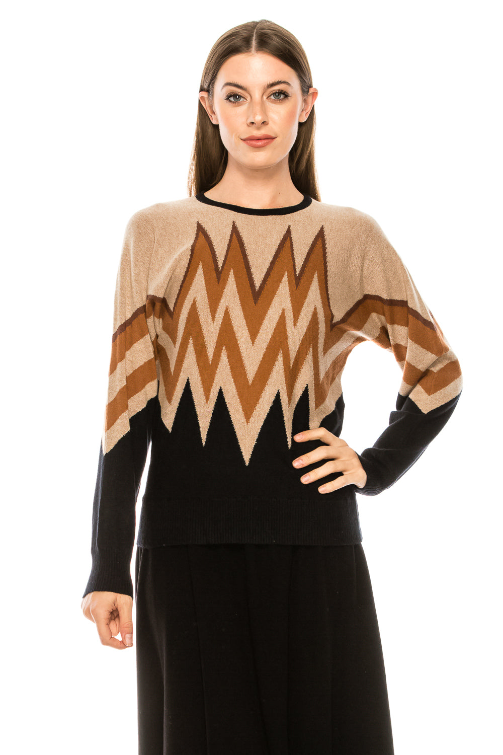 Pulse Print Stripe Sweater