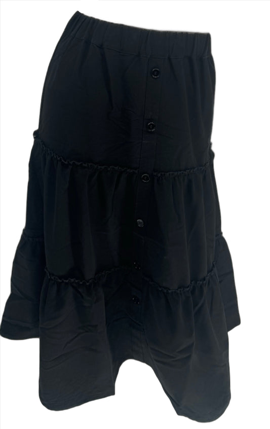 Black Tiered Skirt