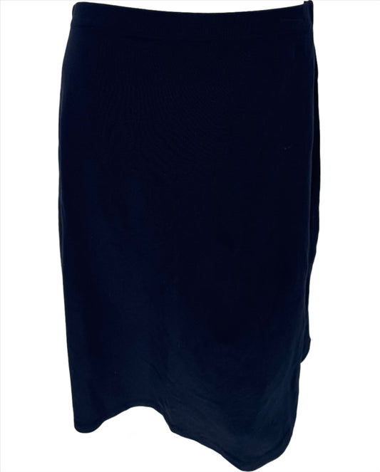 Navy Cotton A-line Skirt
