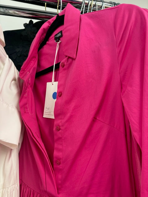 Hot pink cotton dress