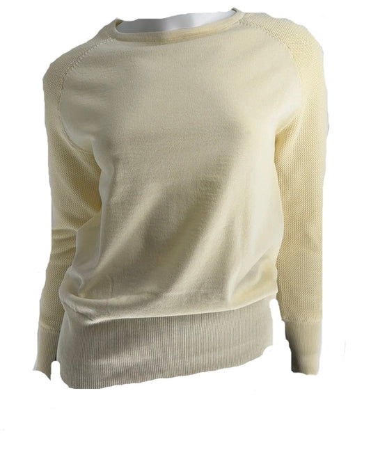 "Mesh" Sleeve Sweater Lilac