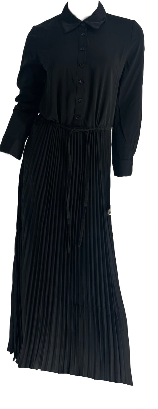 Black Maxi Dress Pleated