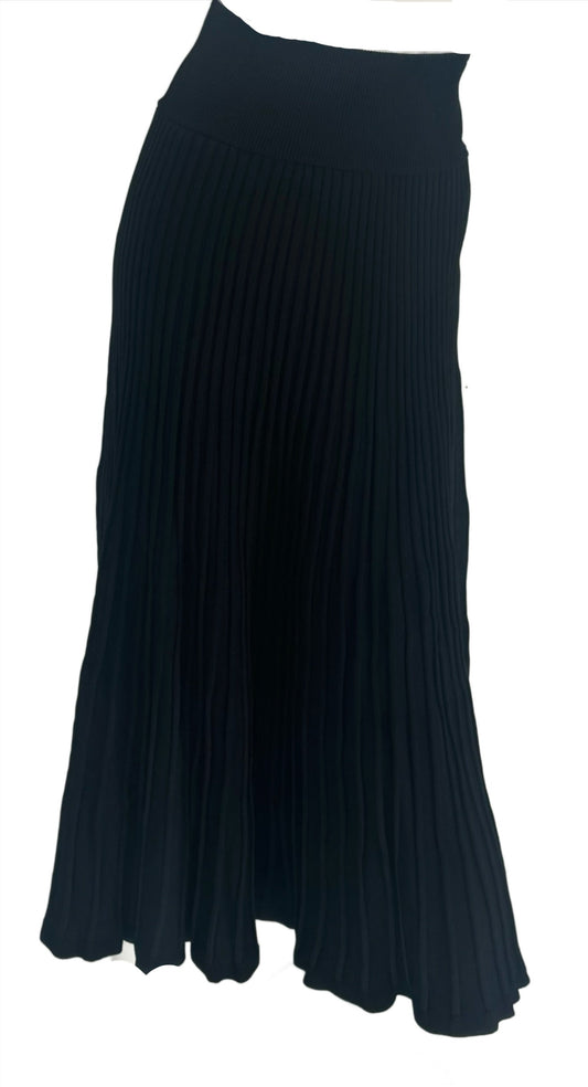 Black Knit A Line Skirt