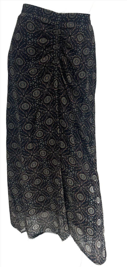 Paisley Ruched Front Skirt