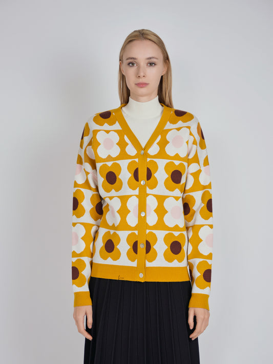 Mustard Flower Cardigan