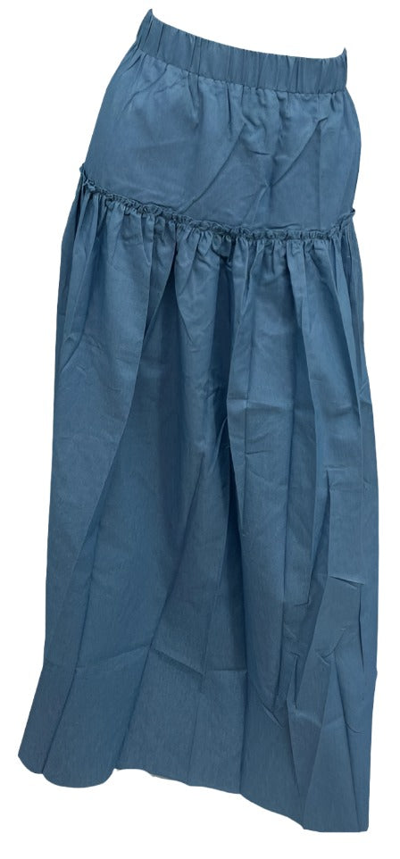 Light Denim Long Skirt