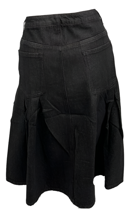 Black Denim Short Skirt