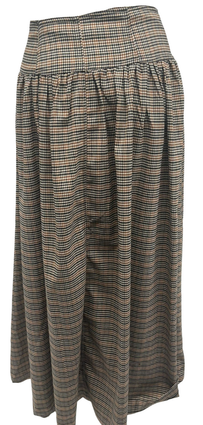 Plaid Yoke Skirt