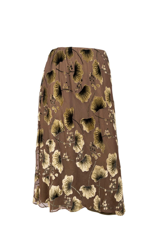 Brown Flower Skirt