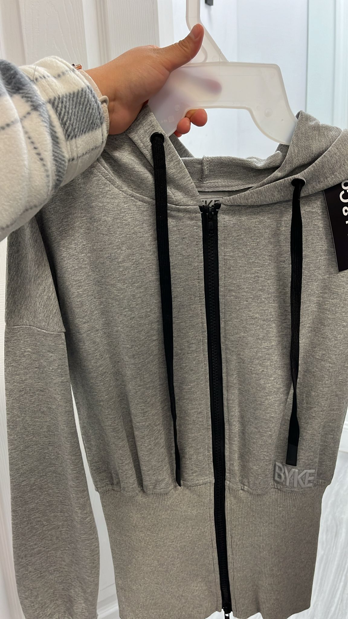 Grey Drawstring Sweatshirt