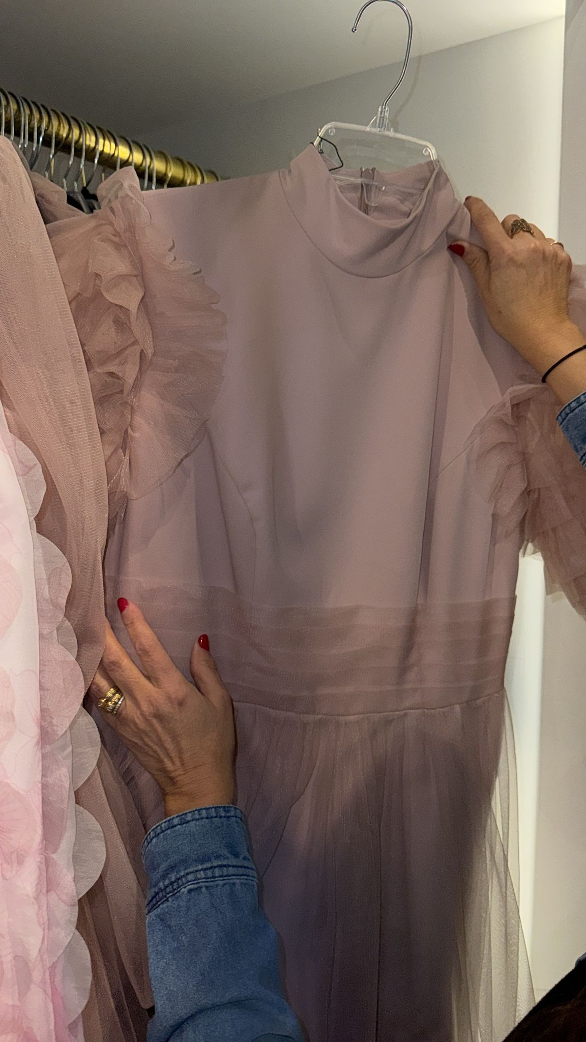 Pink tulle gown $300