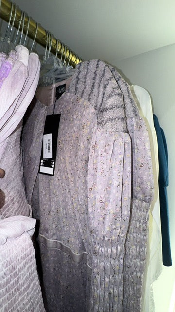 Lavender gown with velvet