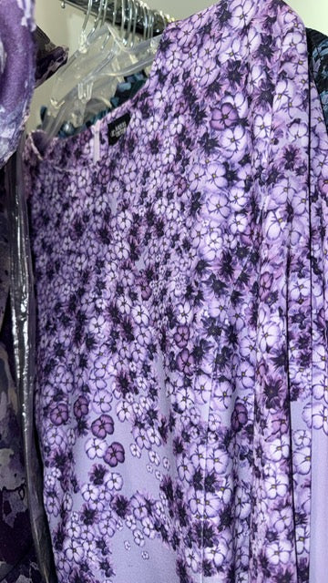 Purple With flowers