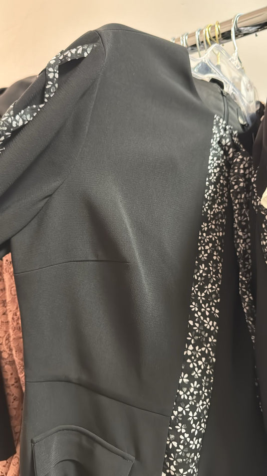 Black with ribbon sleeves