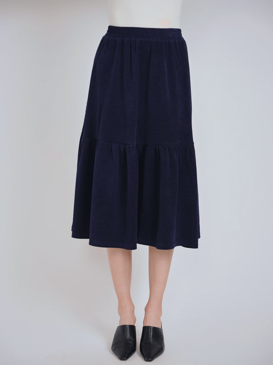 Navy Tiered Skirt