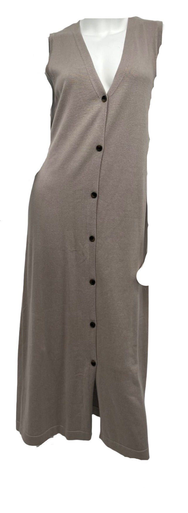 Taupe Long Cardigan Dress