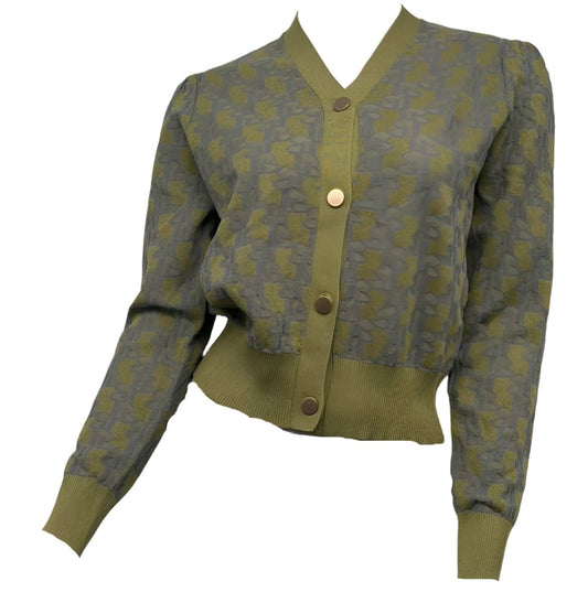 Olive Pattern Cardigan