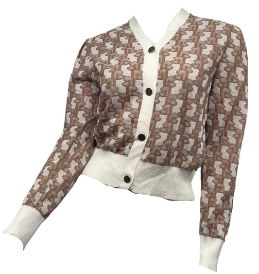 Mauve Pattern Cardigan