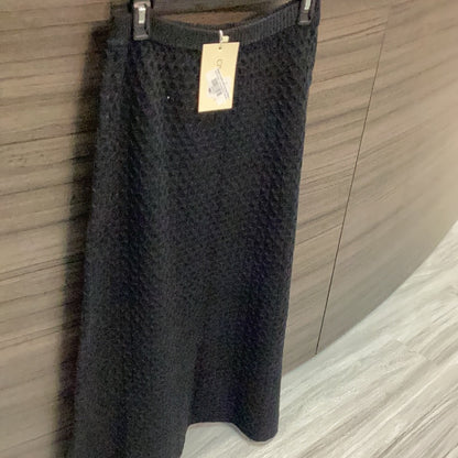 Brown Cable Knit A-line Maxi skirt