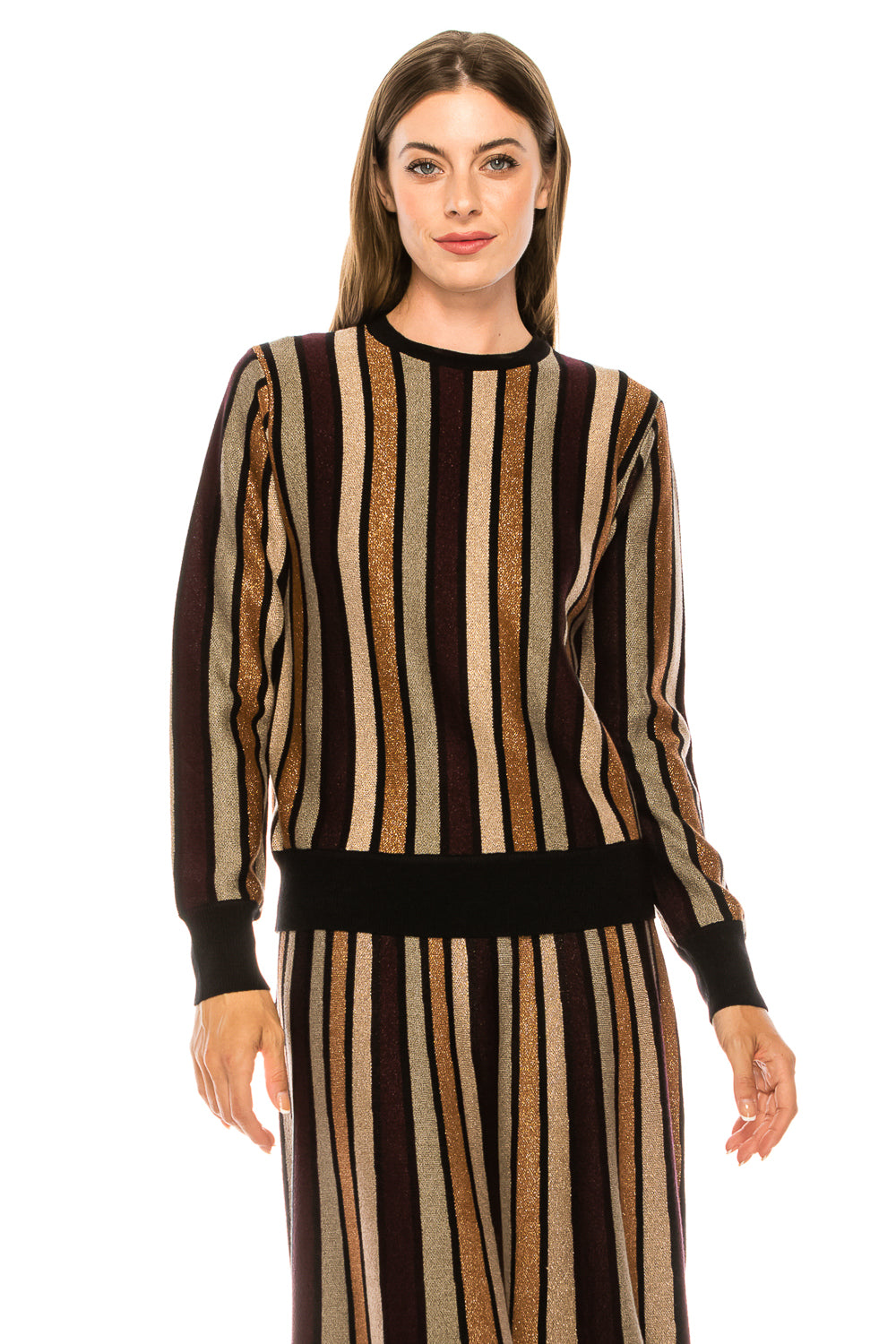 Multi Shimmer Stripe Sweater