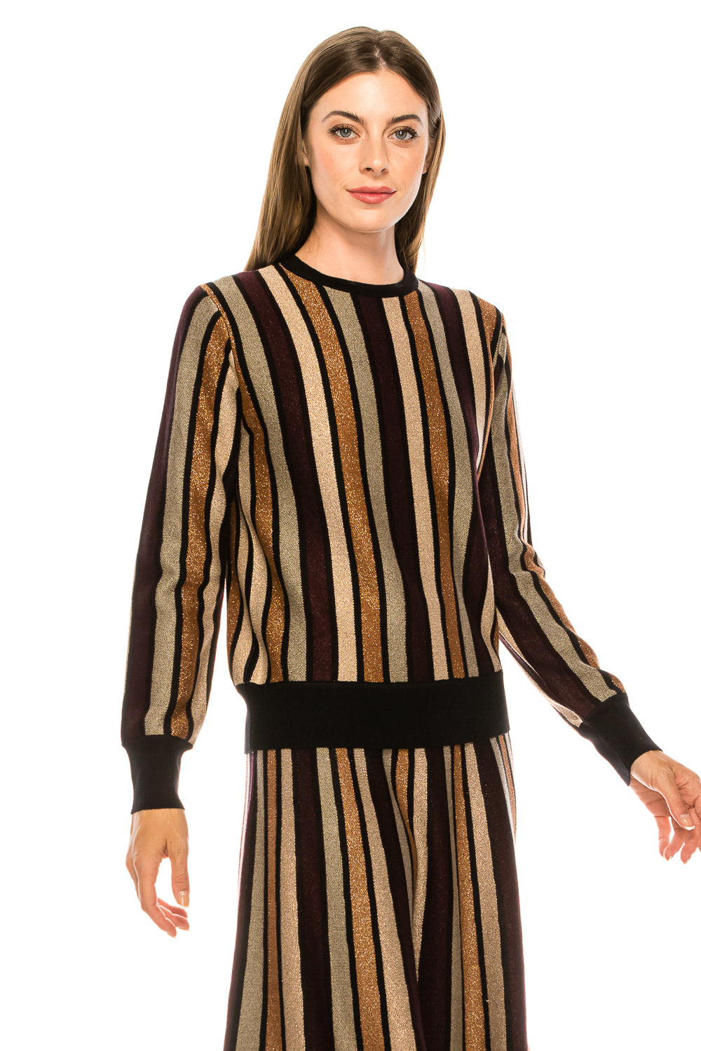 Multi Shimmer Stripe Sweater