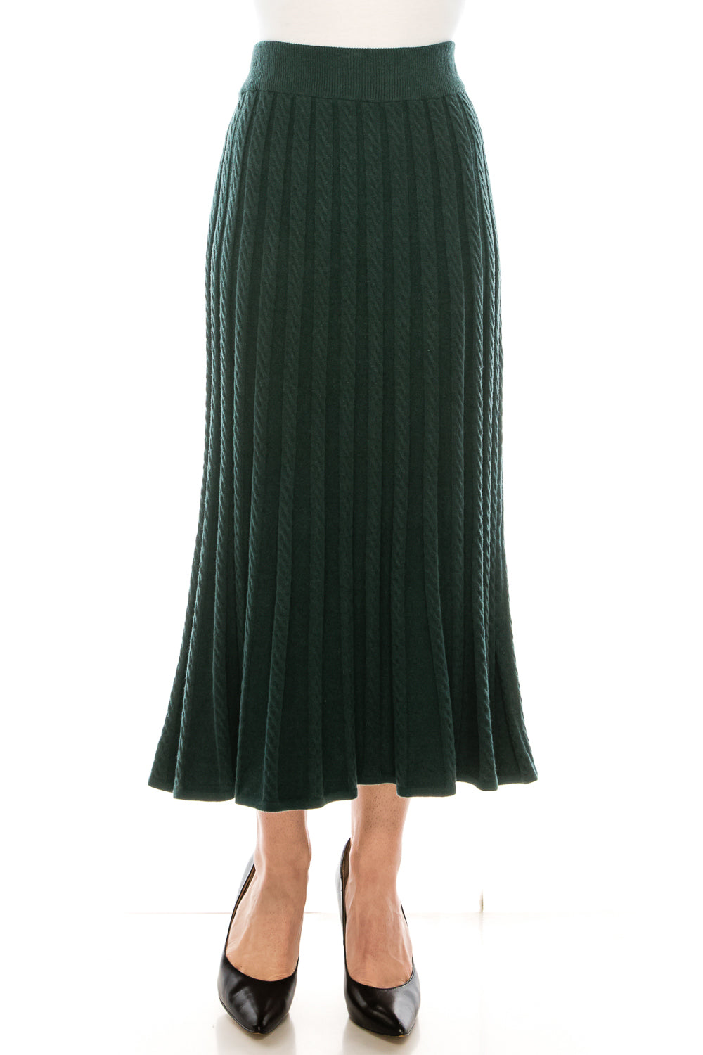 Green Rope Detail A-Line Skirt