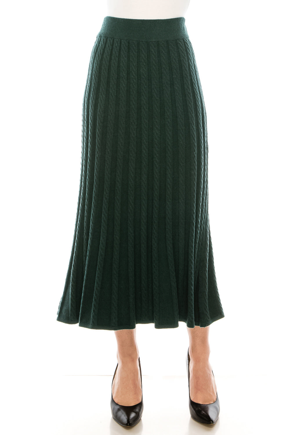 Green Rope Detail A-Line Skirt