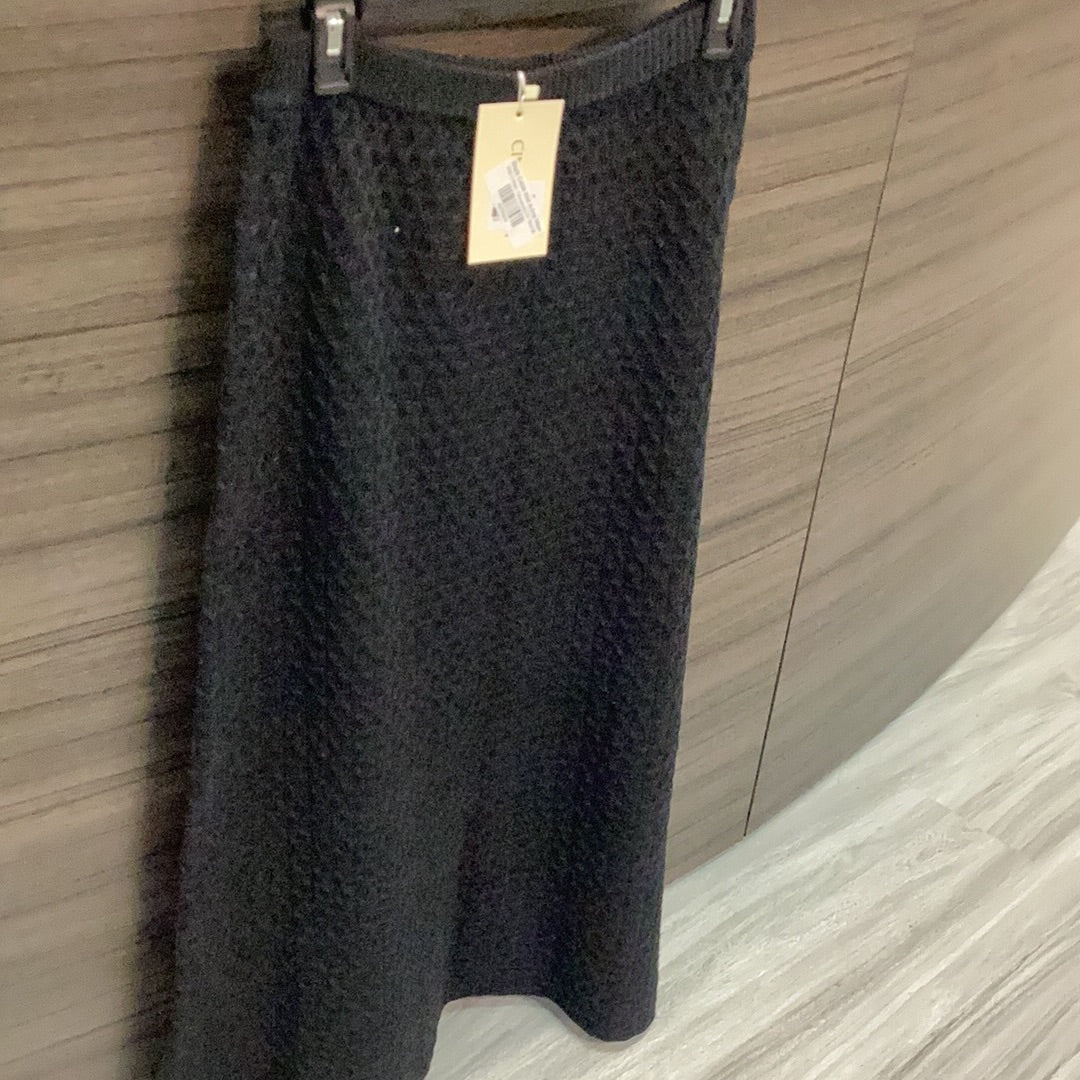Black Cable Knit A-line Maxi