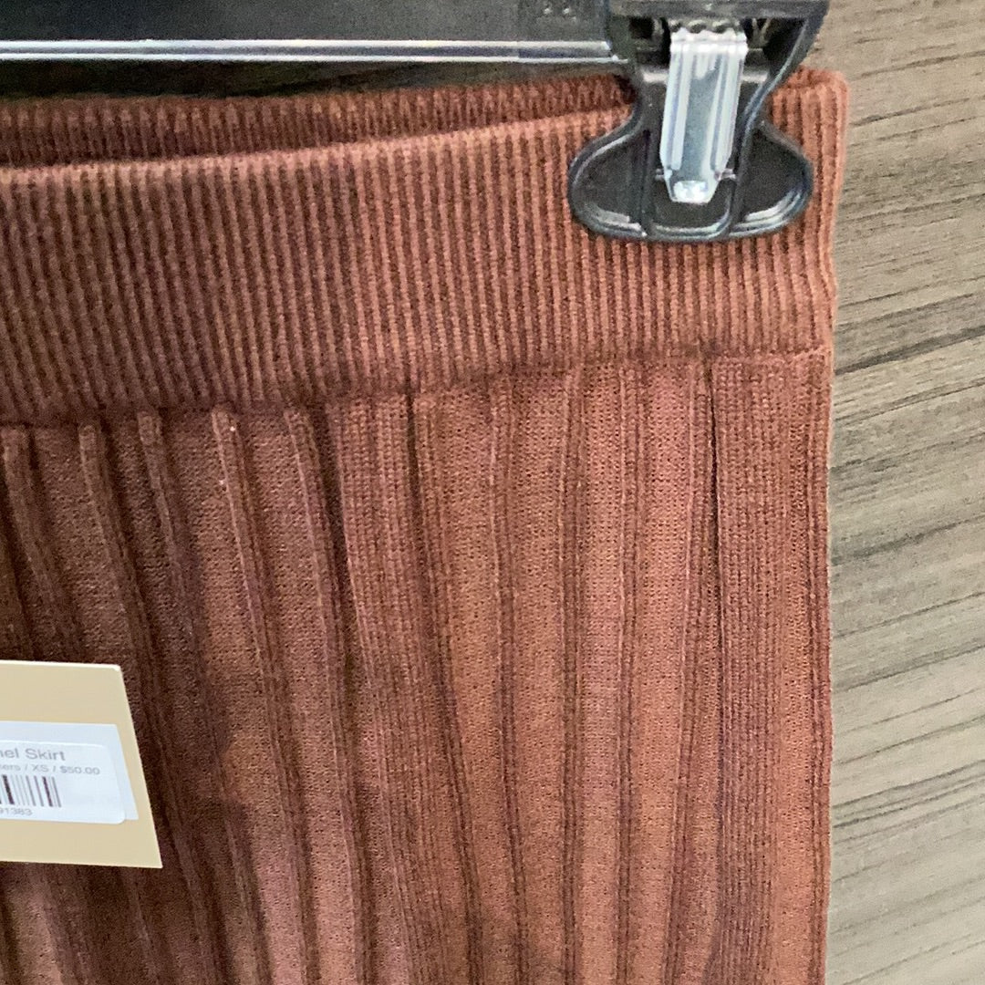 Brown Panel Skirt