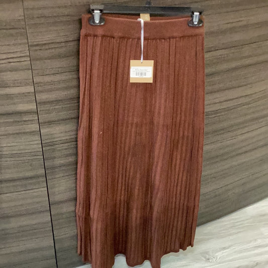Brown Panel Skirt