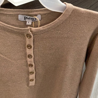 Knit Henley - Taupe