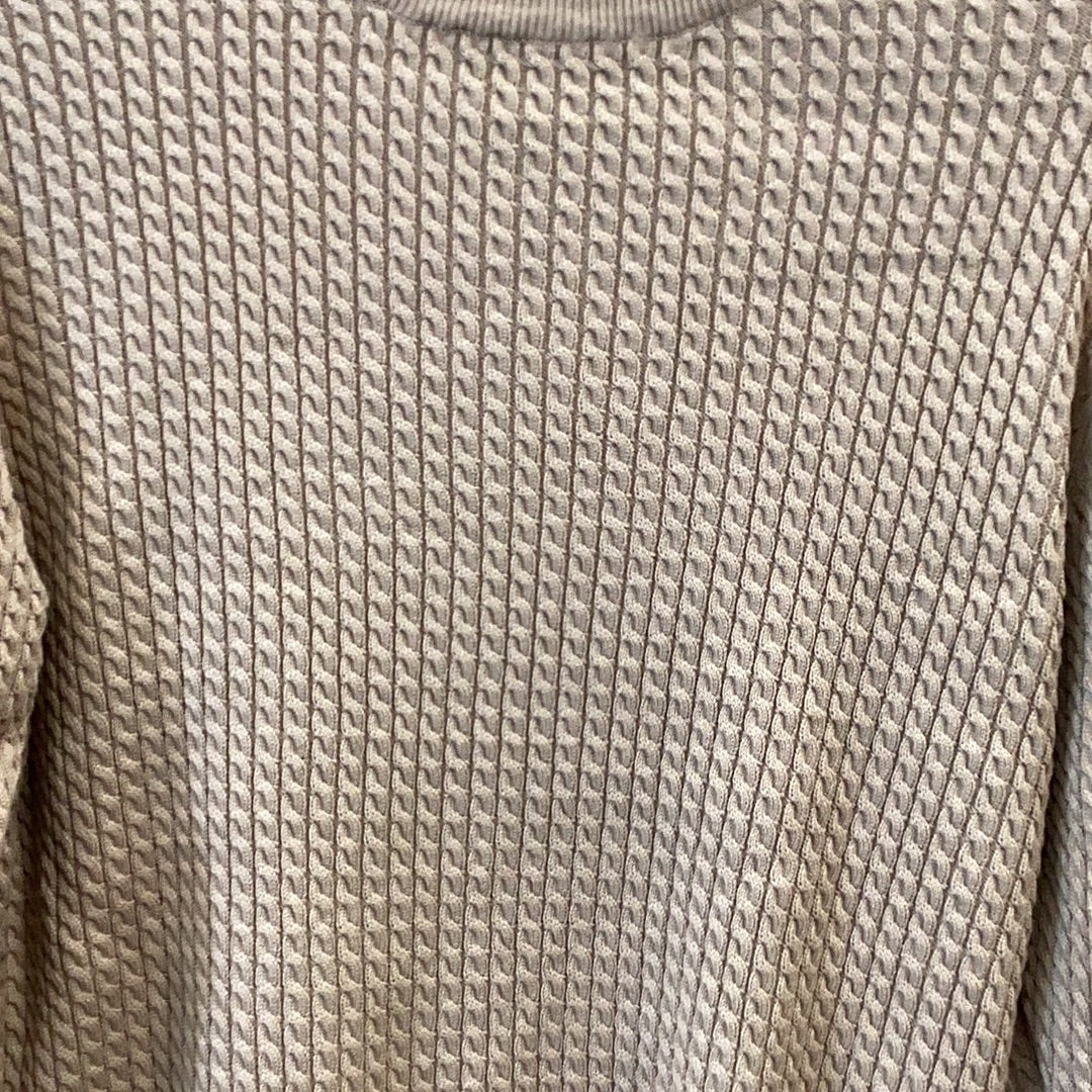 Cable Knit Mock - Grey