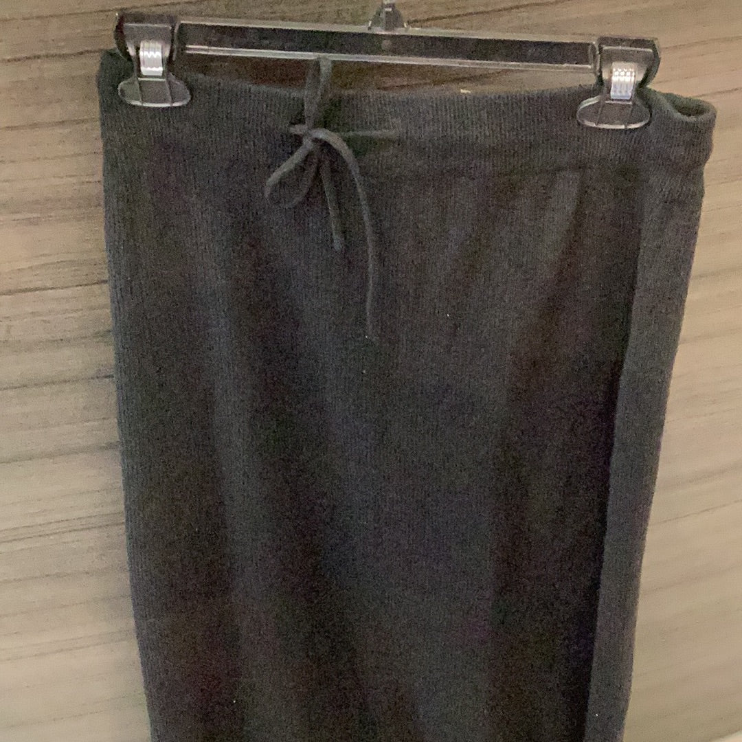 Black Knit A-line Maxi Skirt